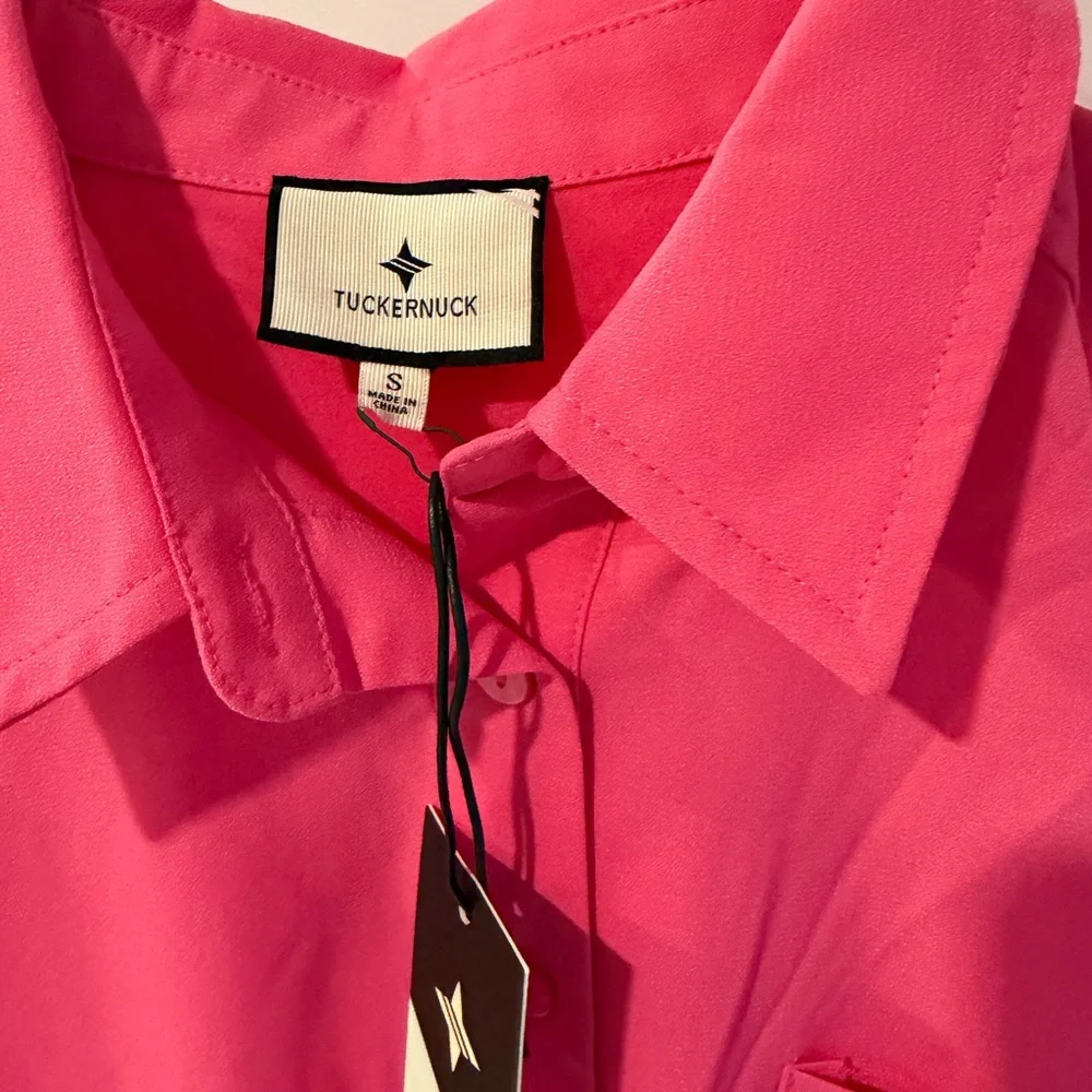 Tuckernuck Vibrant Pink Long Sleeve Dress NWT - Picture 5 of 5